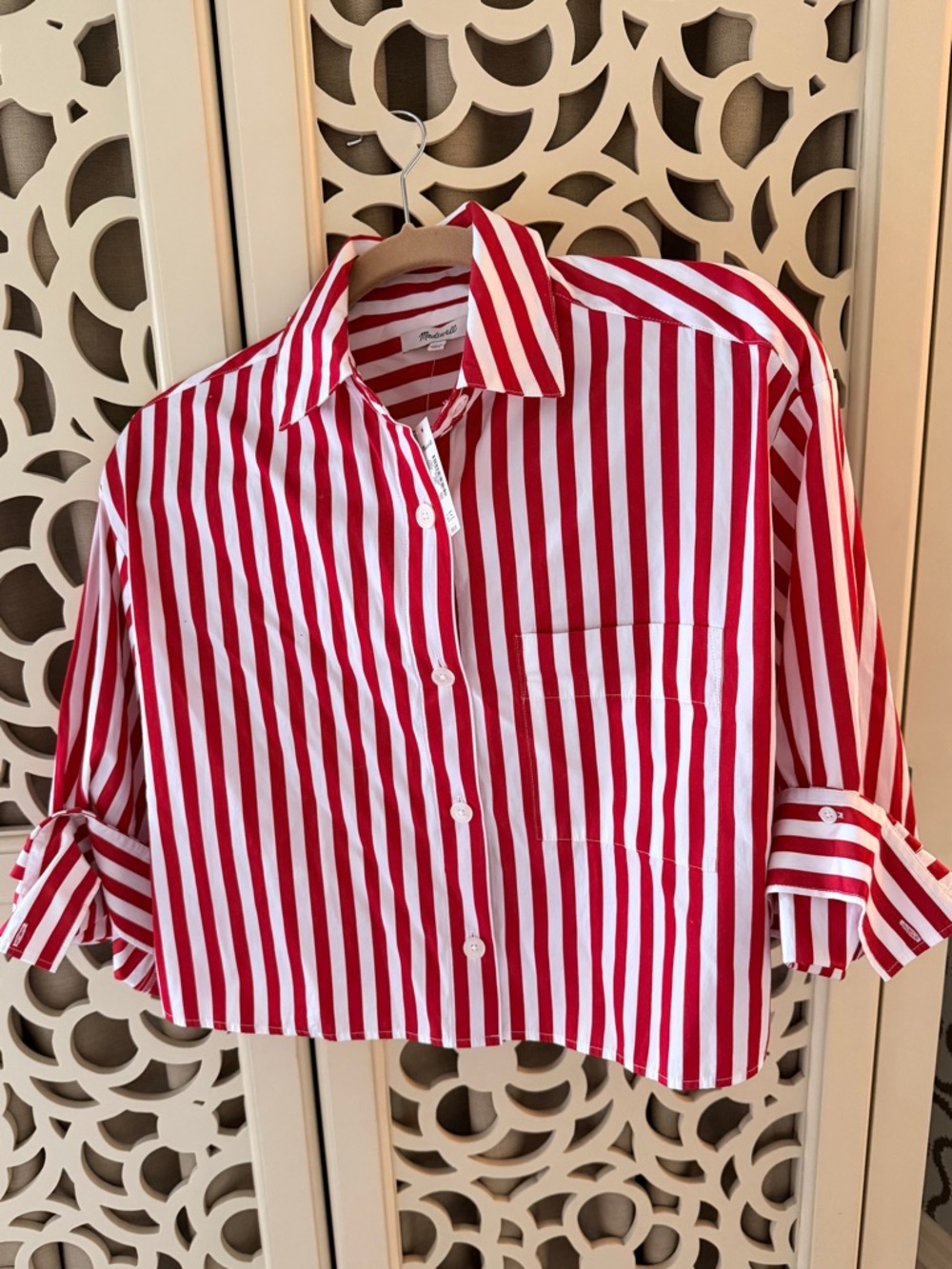 NWT cropped Madewell button up